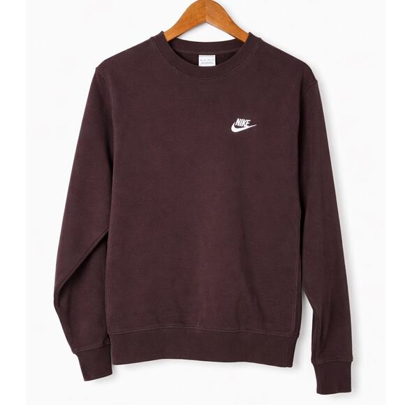 Nike Tops - Nike Brown Crewneck Sweatshirt XS | Minimal Swoosh Pullover | Cozy Neutral Basic